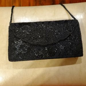 Black Beaded Purse